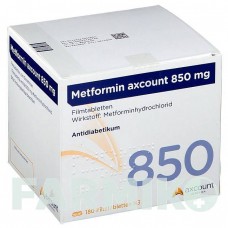 МЕТФОРМИН (METFORMIN) 850 мг таблетки 180 шт - Метформин AXCOUNT GENERIKA