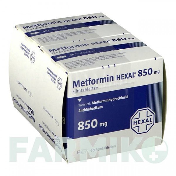 МЕТФОРМИН (METFORMIN) 850 мг таблетки 180 шт - Метформин HEXAL