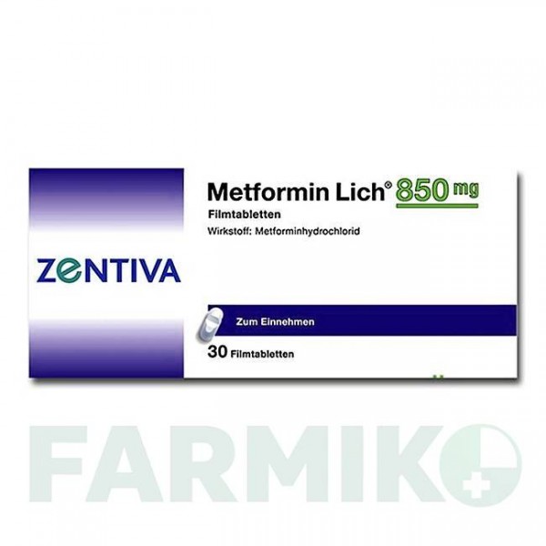 МЕТФОРМИН (METFORMIN) 850 мг таблетки 30 шт - Метформин ZENTIVA