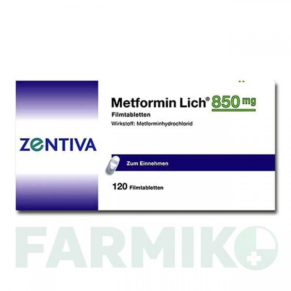 МЕТФОРМИН (METFORMIN) 850 мг таблетки 120 шт - Метформин ZENTIVA