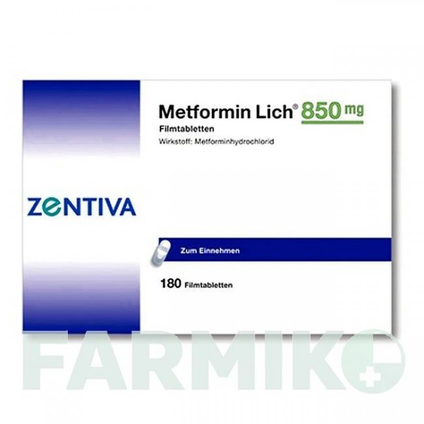 МЕТФОРМИН (METFORMIN) 850 мг таблетки 180 шт - Метформин ZENTIVA