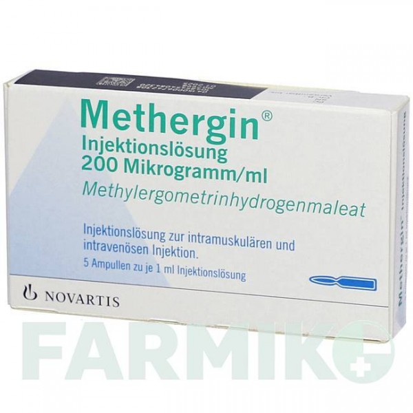МЕТЕРГИН (METHERGIN) раствор 5x1 мл - Метилэргометрин NOVARTIS