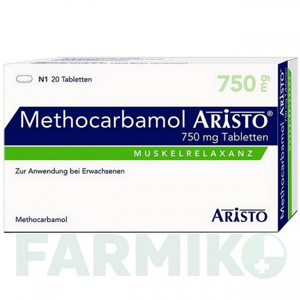 МЕТОКАРБАМОЛ (METHOCARBAMOL) 750 мг таблетки 20 шт - Метокарбамол ARISTO PHARMA