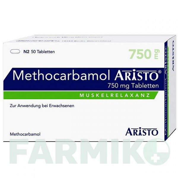 МЕТОКАРБАМОЛ (METHOCARBAMOL) 750 мг таблетки 50 шт - Метокарбамол ARISTO PHARMA