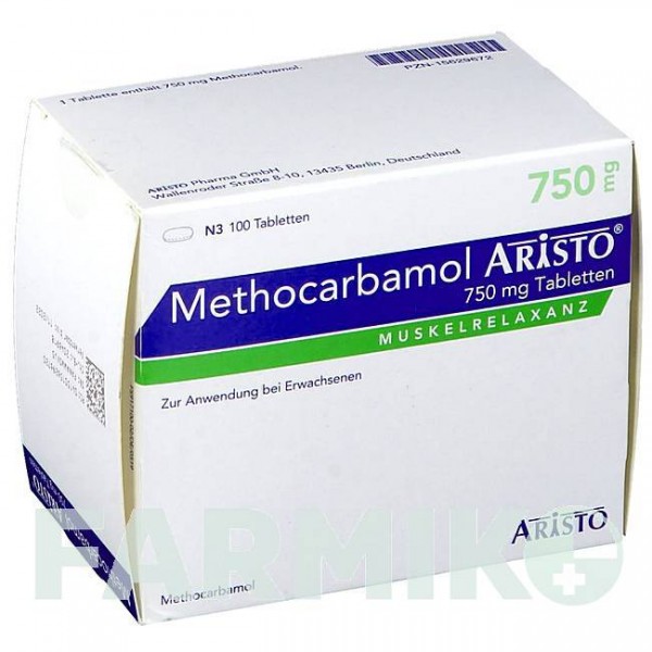 МЕТОКАРБАМОЛ (METHOCARBAMOL) 750 мг таблетки 100 шт - Метокарбамол ARISTO PHARMA