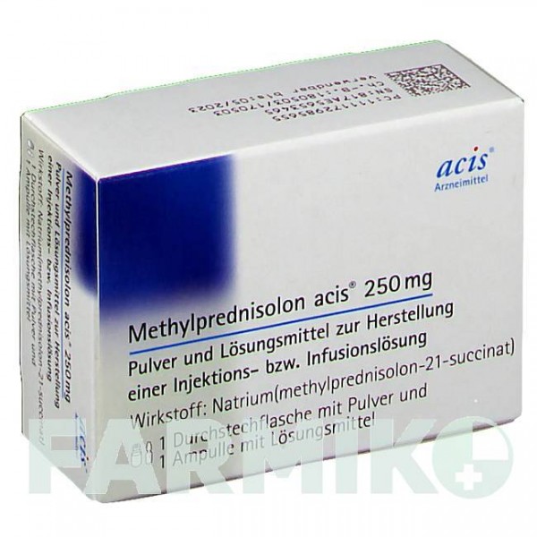 МЕТИЛПРЕДНИЗОЛОН (METHYLPREDNISOLON) 250 мг порошок 1 шт - Метилпреднизолон ACIS