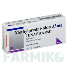 МЕТИЛПРЕДНІЗОЛОН (METHYLPREDNISOLON) 32 мг таблетки 10 шт - Метилпреднізолон MIBE