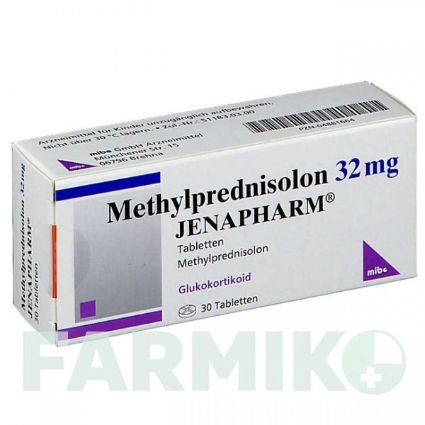 МЕТИЛПРЕДНІЗОЛОН (METHYLPREDNISOLON) 32 мг таблетки 30 шт - Метилпреднізолон MIBE