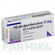 МЕТИЛПРЕДНІЗОЛОН (METHYLPREDNISOLON) 32 мг таблетки 50 шт - Метилпреднізолон MIBE
