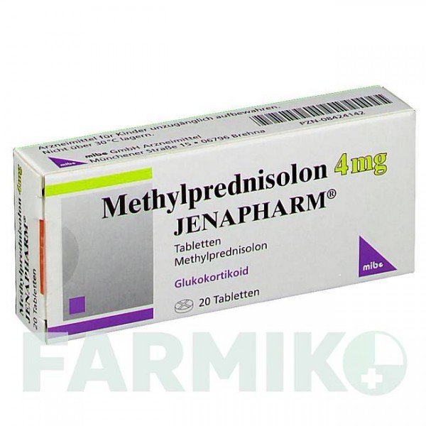 МЕТИЛПРЕДНІЗОЛОН (METHYLPREDNISOLON) 4 мг таблетки 20 шт - Метилпреднізолон MIBE