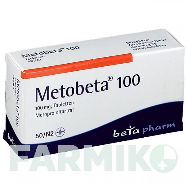 МЕТОБЕТА (METOBETA) 100 таблетки 50 шт - Метопролол BETAPHARM