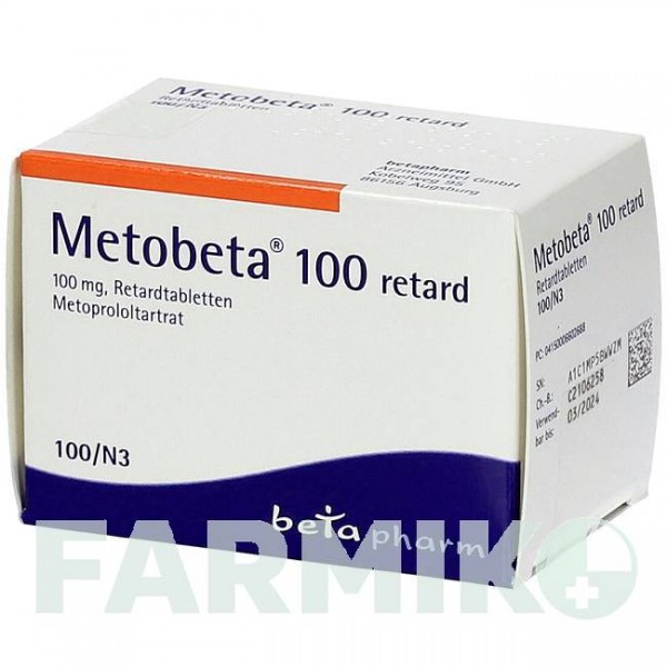 МЕТОБЕТА (METOBETA) 100 таблетки 100 шт - Метопролол BETAPHARM