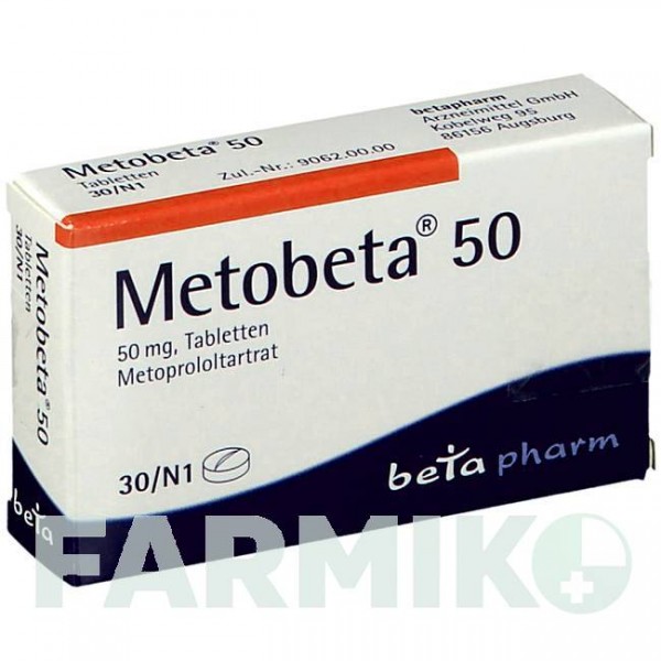 МЕТОБЕТА (METOBETA) 50 таблетки 30 шт - Метопролол BETAPHARM