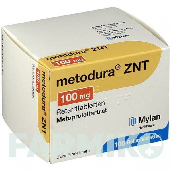 МЕТОДУРА ЗНТ (METODURA ZNT) 100 мг таблетки 100 шт - Метопролол VIATRIS