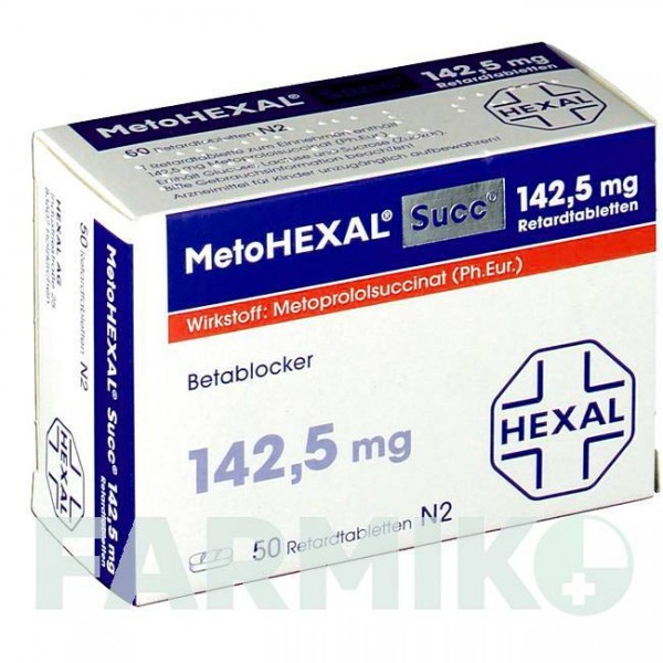 МЕТОГЕКСАЛ (METOHEXAL) 142,5 мг таблетки 50 шт - Метопролол HEXAL