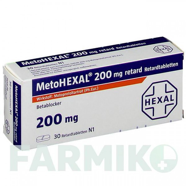 МЕТОГЕКСАЛ (METOHEXAL) 200 таблетки 30 шт - Метопролол HEXAL