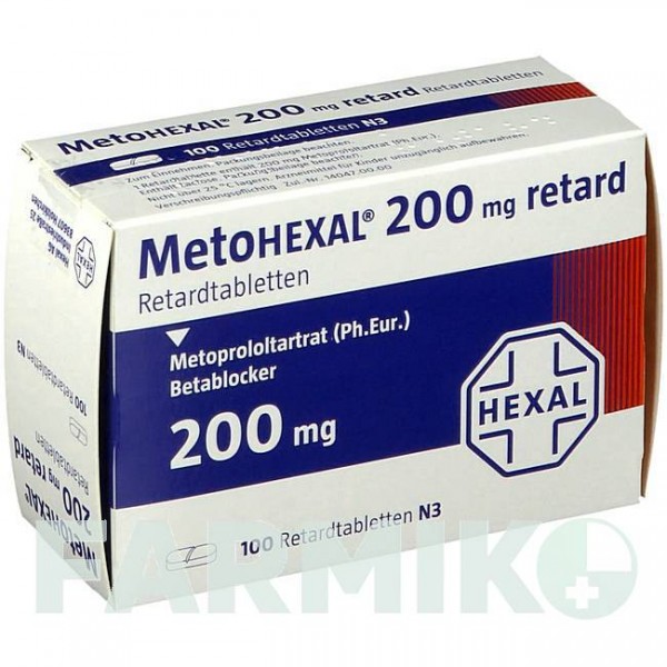 МЕТОГЕКСАЛ (METOHEXAL) 200 таблетки 100 шт - Метопролол HEXAL