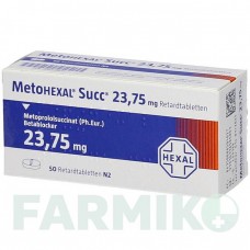 МЕТОГЕКСАЛ (METOHEXAL) 23,75 мг таблетки 50 шт - Метопролол HEXAL