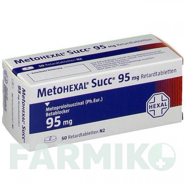 МЕТОГЕКСАЛ (METOHEXAL) 95 мг таблетки 50 шт - Метопролол HEXAL