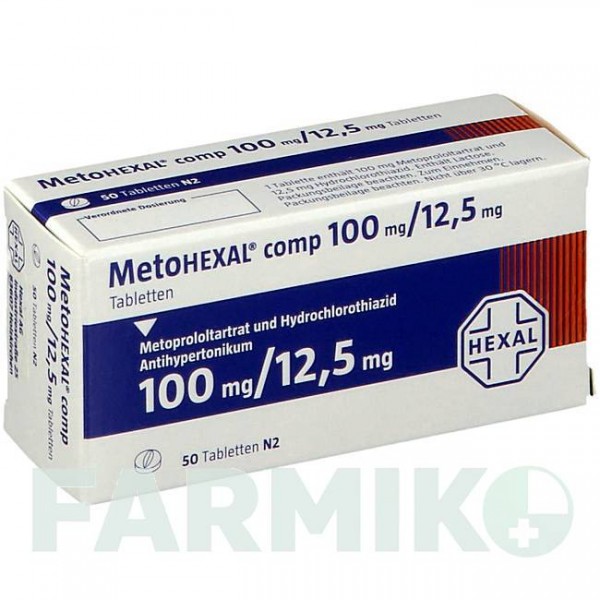 МЕТОГЕКСАЛ (METOHEXAL) таблетки 50 шт - Метопролол, Гидрохлоротиазид HEXAL