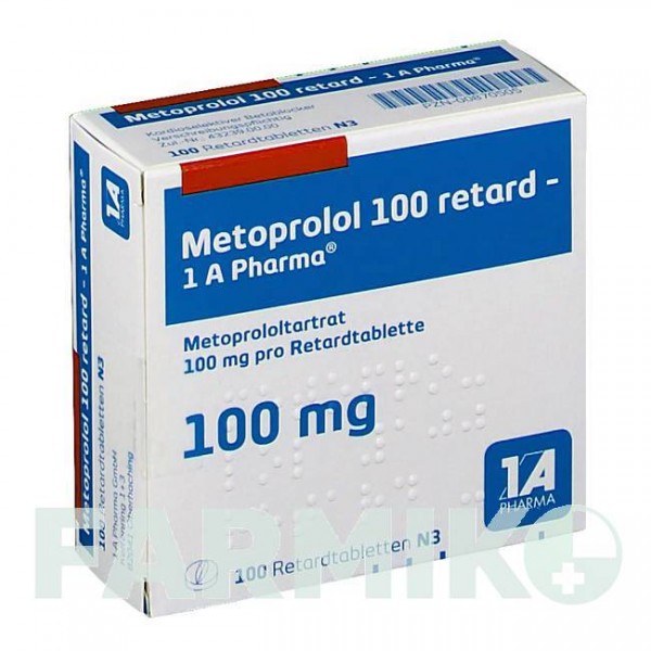 МЕТОПРОЛОЛ (METOPROLOL) 100 таблетки 100 шт - Метопролол 1 A PHARMA