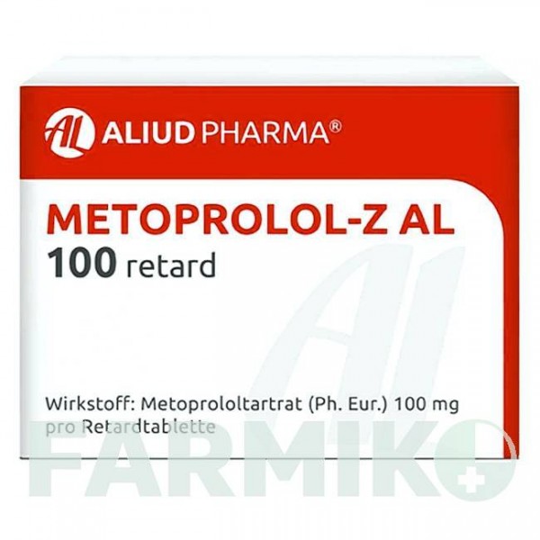 МЕТОПРОЛОЛ (METOPROLOL) 100 таблетки 30 шт - Метопролол ALIUD PHARMA