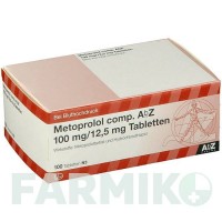 МЕТОПРОЛОЛ (METOPROLOL) 100 мг/12,5 мг таблетки 100 шт - Метопролол, Гидрохлоротиазид ABZ PHARMA