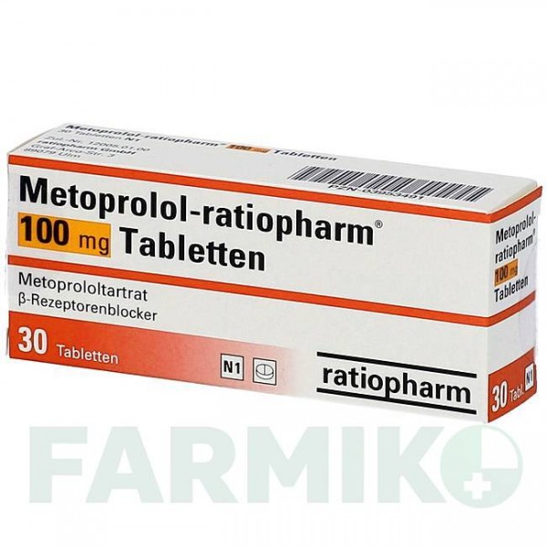 МЕТОПРОЛОЛ (METOPROLOL) 100 мг таблетки 30 шт - Метопролол RATIOPHARM