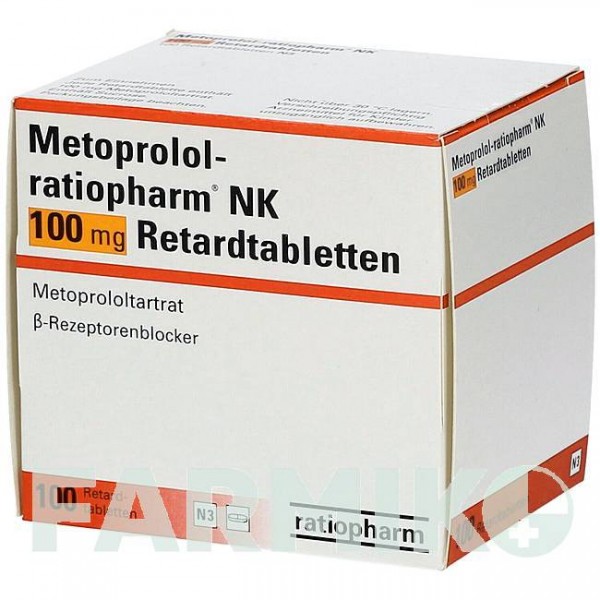 МЕТОПРОЛОЛ (METOPROLOL) 100 мг таблетки 30 шт - Метопролол RATIOPHARM