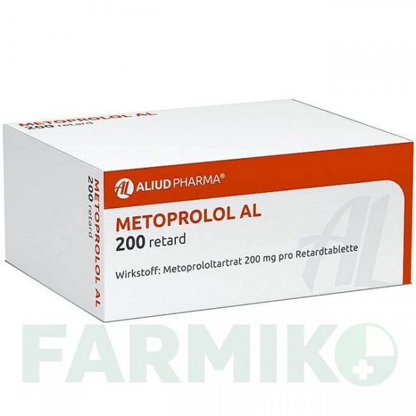 МЕТОПРОЛОЛ (METOPROLOL) 200 таблетки 100 шт - Метопролол ALIUD PHARMA