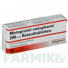 МЕТОПРОЛОЛ (METOPROLOL) 200 мг таблетки 30 шт - Метопролол RATIOPHARM