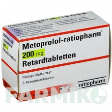 МЕТОПРОЛОЛ (METOPROLOL) 200 мг таблетки 100 шт - Метопролол RATIOPHARM