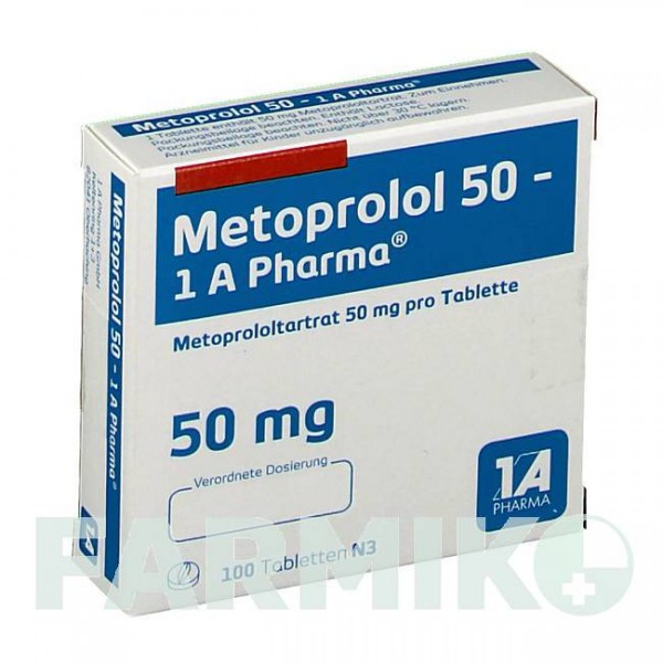 МЕТОПРОЛОЛ (METOPROLOL) 50 таблетки 100 шт - Метопролол 1 A PHARMA