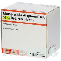 МЕТОПРОЛОЛ (METOPROLOL) 50 мг таблетки 100 шт - Метопролол RATIOPHARM