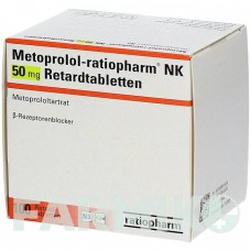 МЕТОПРОЛОЛ (METOPROLOL) 50 мг таблетки 100 шт - Метопролол RATIOPHARM