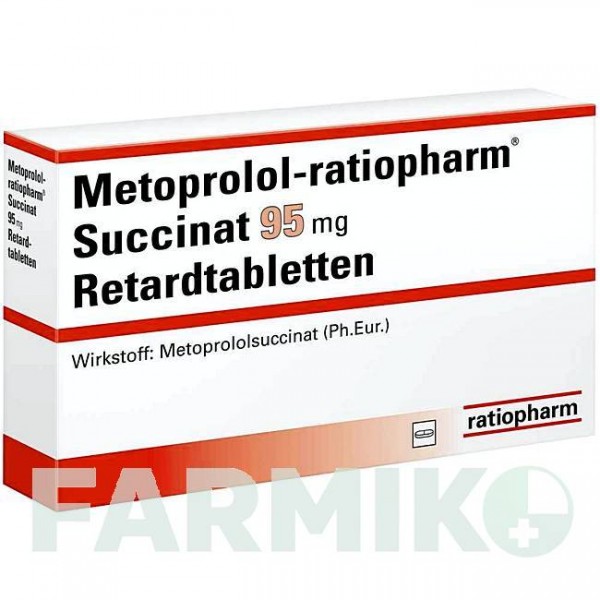 МЕТОПРОЛОЛ (METOPROLOL) 95 мг таблетки 100 шт - Метопролол RATIOPHARM