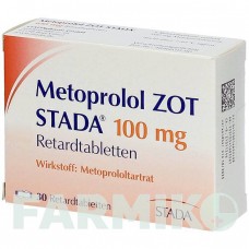 МЕТОПРОЛОЛ ЗОТ (METOPROLOL ZOT) 100 мг таблетки 30 шт - Метопролол STADAPHARM