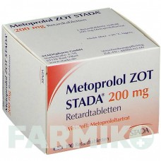 МЕТОПРОЛОЛ ЗОТ (METOPROLOL ZOT) 200 мг таблетки 100 шт - Метопролол STADAPHARM
