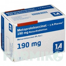 МЕТОПРОЛОЛСУКЦИНАТ (METOPROLOLSUCCINAT) 190 мг таблетки 30 шт - Метопролол 1 A PHARMA