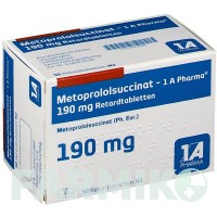 МЕТОПРОЛОЛСУКЦИНАТ (METOPROLOLSUCCINAT) 190 мг таблетки 50 шт - Метопролол 1 A PHARMA