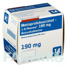 МЕТОПРОЛОЛСУКЦИНАТ (METOPROLOLSUCCINAT) 190 мг таблетки 100 шт - Метопролол 1 A PHARMA