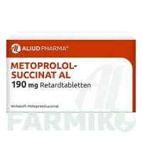 МЕТОПРОЛОЛСУКЦИНАТ (METOPROLOLSUCCINAT) 190 мг таблетки 50 шт - Метопролол ALIUD PHARMA
