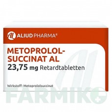 МЕТОПРОЛОЛСУКЦИНАТ (METOPROLOLSUCCINAT) 23,75 мг таблетки 100 шт - Метопролол ALIUD PHARMA