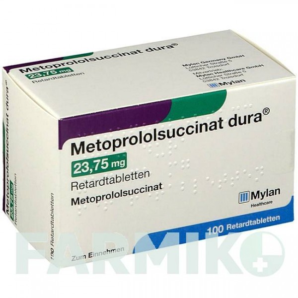 МЕТОПРОЛОЛСУКЦИНАТ (METOPROLOLSUCCINAT) 23,75 мг таблетки 100 шт - Метопролол VIATRIS