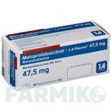 МЕТОПРОЛОЛСУКЦИНАТ (METOPROLOLSUCCINAT) 47,5 таблетки 30 шт - Метопролол 1 A PHARMA