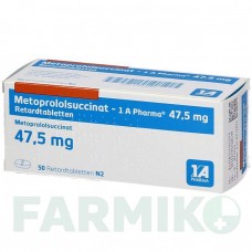 МЕТОПРОЛОЛСУКЦИНАТ (METOPROLOLSUCCINAT) 47,5 таблетки 50 шт - Метопролол 1 A PHARMA