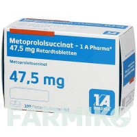 МЕТОПРОЛОЛСУКЦИНАТ (METOPROLOLSUCCINAT) 47,5 таблетки 100 шт - Метопролол 1 A PHARMA