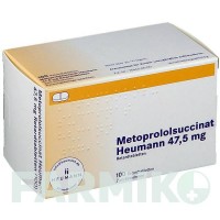 МЕТОПРОЛОЛСУКЦИНАТ (METOPROLOLSUCCINAT) 47,5 мг таблетки 100 шт - Метопролол HEUMANN PHARMA