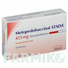 МЕТОПРОЛОЛСУКЦИНАТ (METOPROLOLSUCCINAT) 47,5 мг таблетки 30 шт - Метопролол STADAPHARM