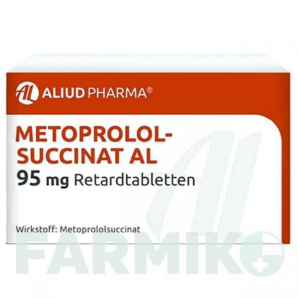 МЕТОПРОЛОЛСУКЦИНАТ (METOPROLOLSUCCINAT) 95 мг таблетки 30 шт - Метопролол ALIUD PHARMA